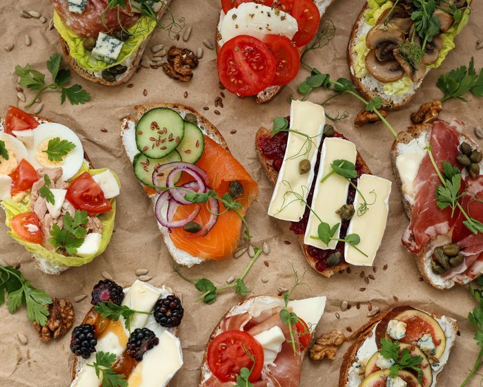 Kalte Platten und Sandwiches