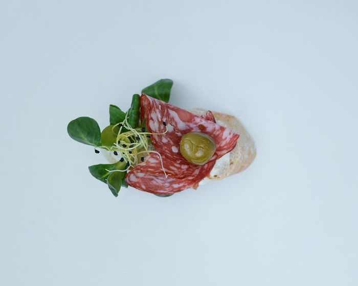 Chorizo and Olive Canapé