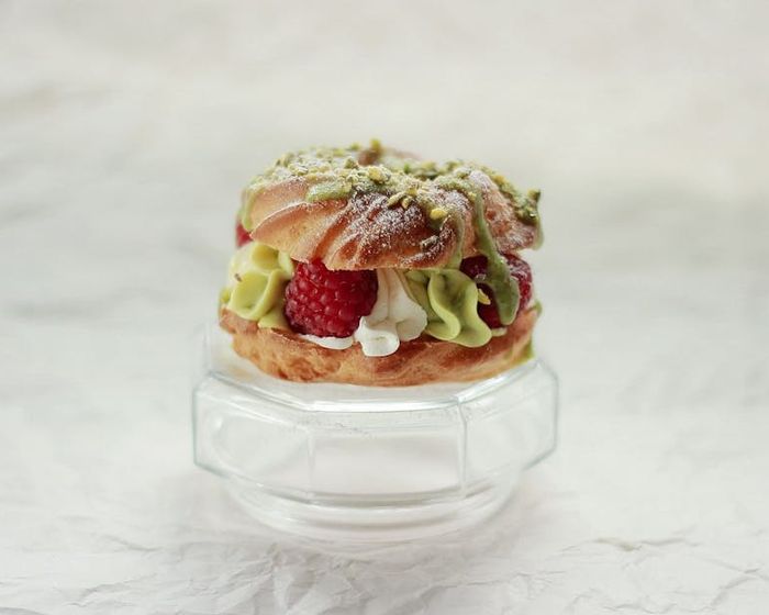 Paris-Brest with Raspberry, Pistachio and Vanilla