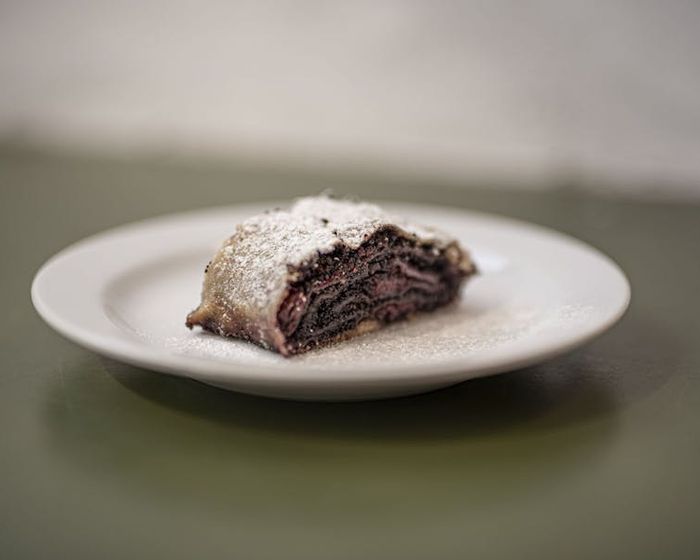 Poppy Seed Strudel with Sour Cherries
