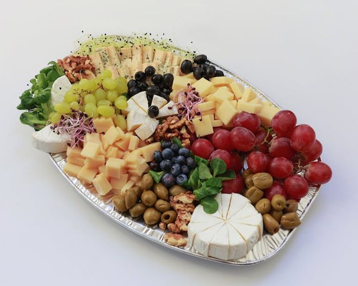 Cheese Selection with Olives and Nuts